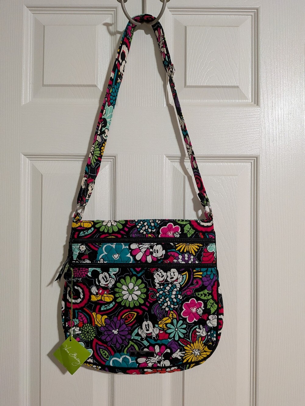 NWT Vera Bradley Disney Parks Mickeys Magical Blooms Triple Zip Hipster - Picture 2 of 8